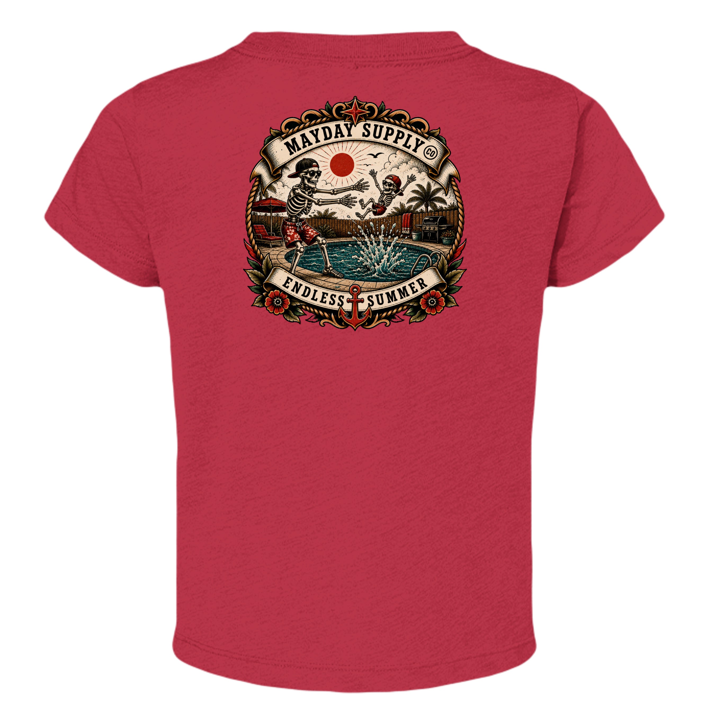 Red Triblend - 3413T - BACK
